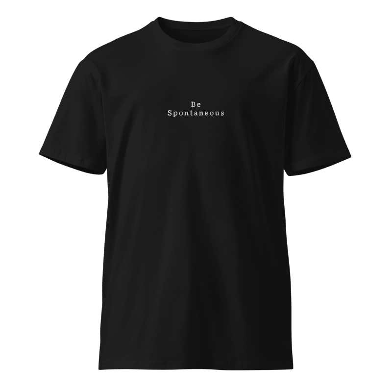 Be Spontaneous Black Tee