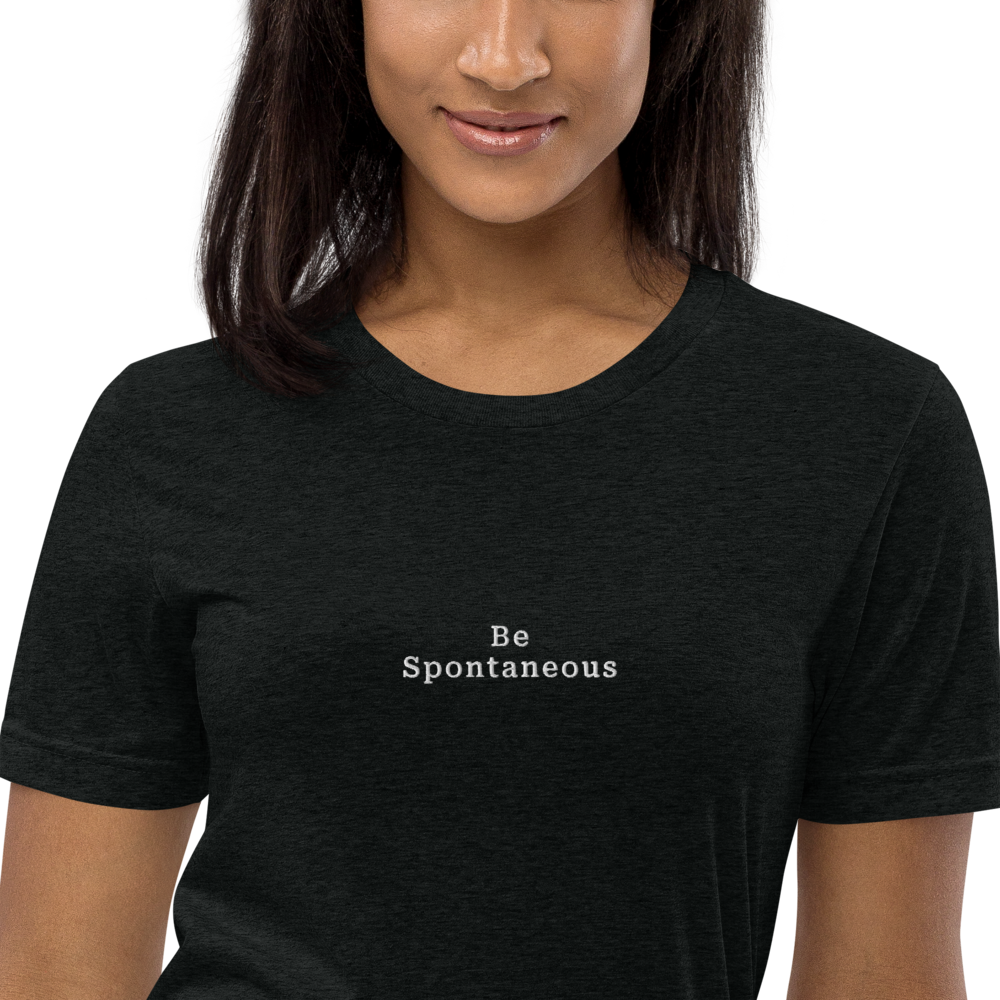 Be Spontaneous Black Tee